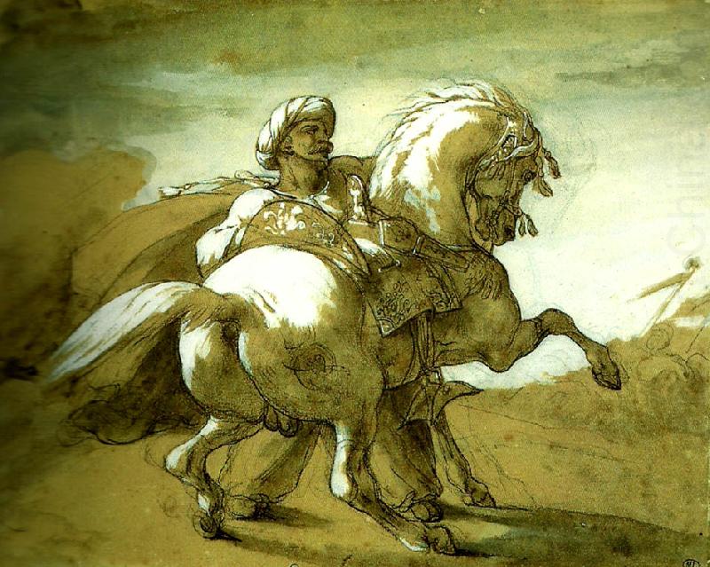 charles emile callande mameluck retenant un cheval oil painting picture